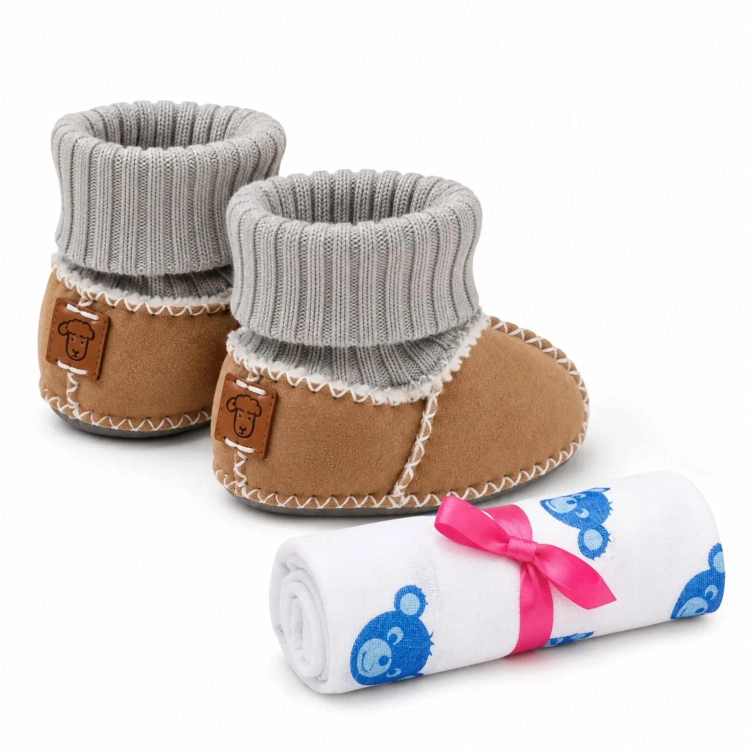 Детские пинетки Balu Top Kinderhaus Blaubär, кремовый