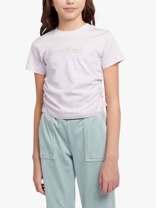 

Детская футболка с пайетками и контрастной окантовкой Juicy Couture, Lavender Fog