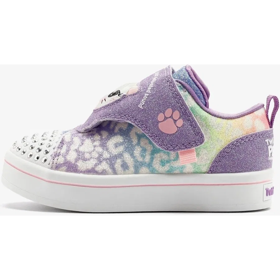 Кроссовки детские с подсветкой и звуком Twi-Lites-Twinkle Pets Skechers, Фиолетовый