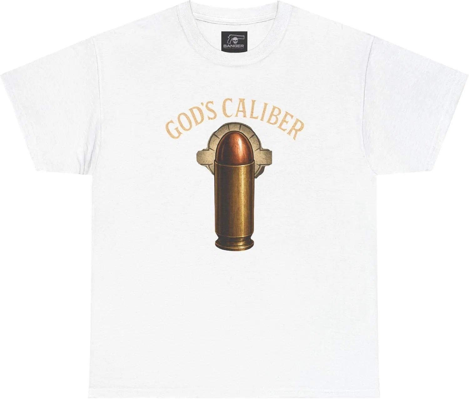 Мужская футболка с принтом God's Caliber, белый