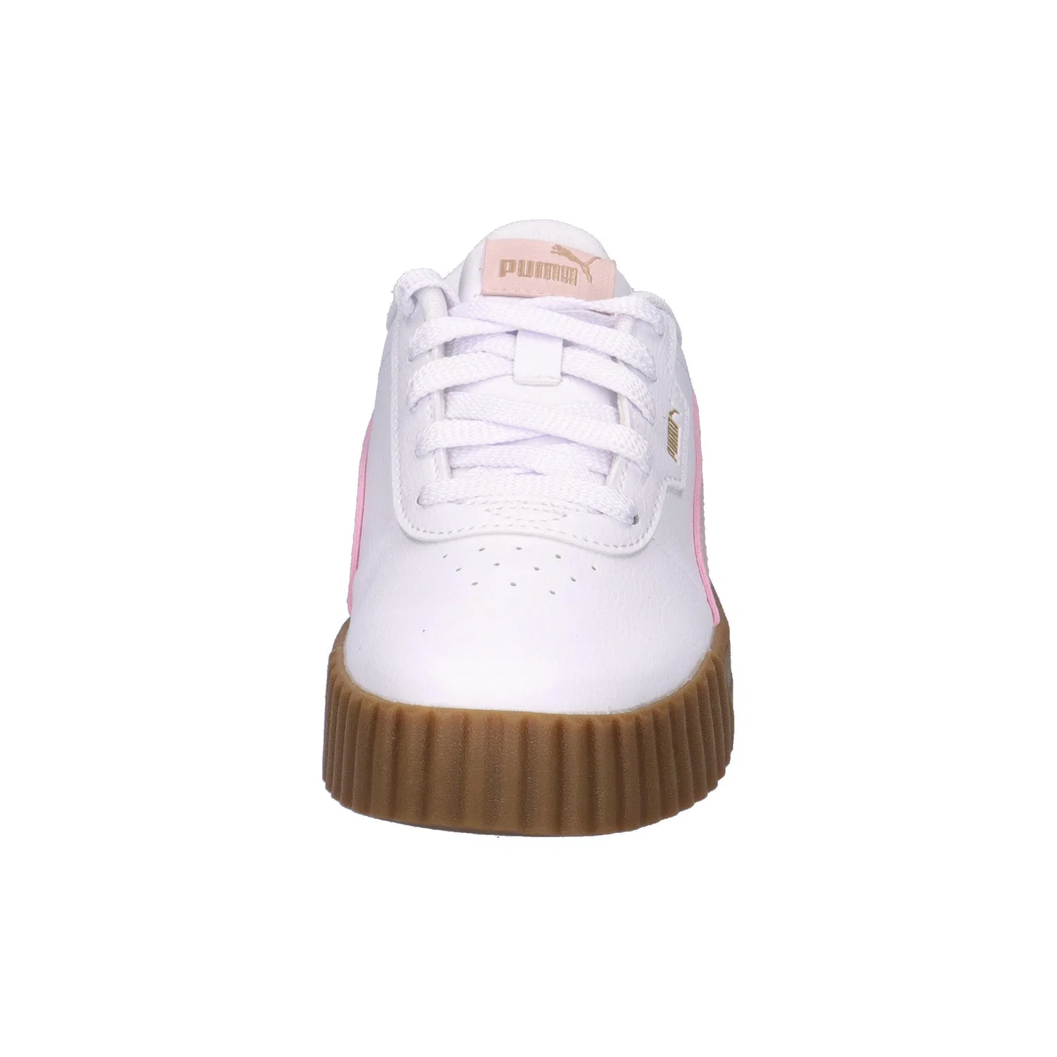 Детские кроссовки с кожаным верхом Carina 3.0 PS Puma, Weiss — фото 3