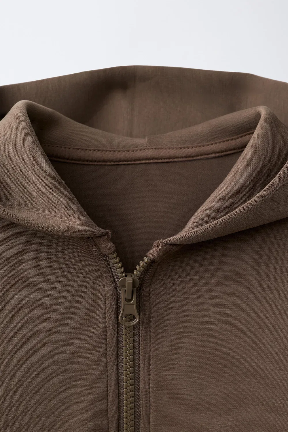 Худи на молнии с блокировкой ZARA, Brown — фото 3
