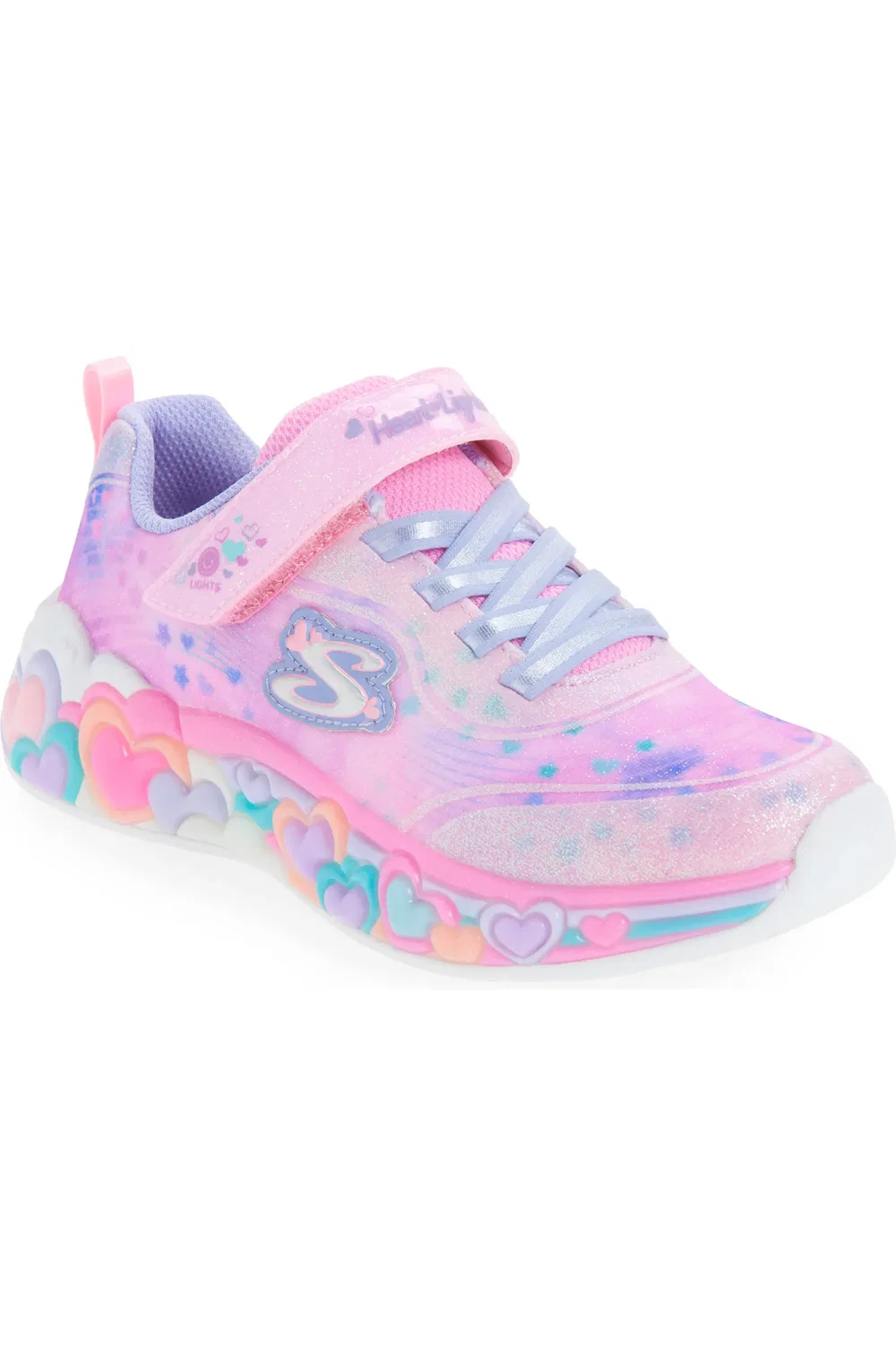 Детские кроссовки на светодиодах Eternal Heart SKECHERS, светло-розовый