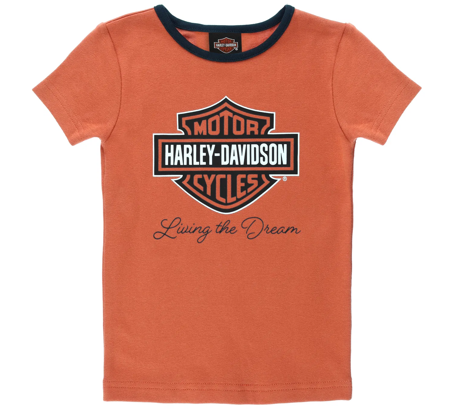 Детский комплект пижам хлопковый 2 предмета Snug Fit Rib Knit Harley Davidson, Black/Orange — фото 2