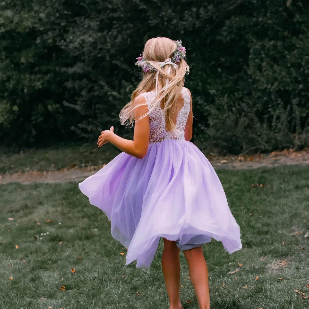 Платье-трапеция с принтом Bohemian Classic Tea Dress Uk Flower Girl Boutique, Lilac — фото 3