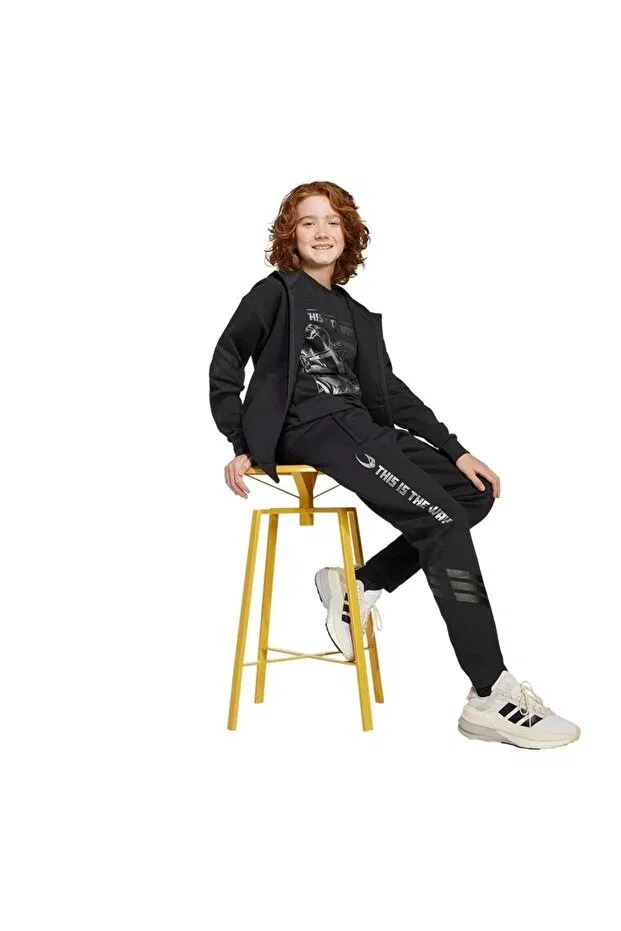 Детская футболка с принтом для девочек j sw mndo gfx t Adidas, Black — фото 3