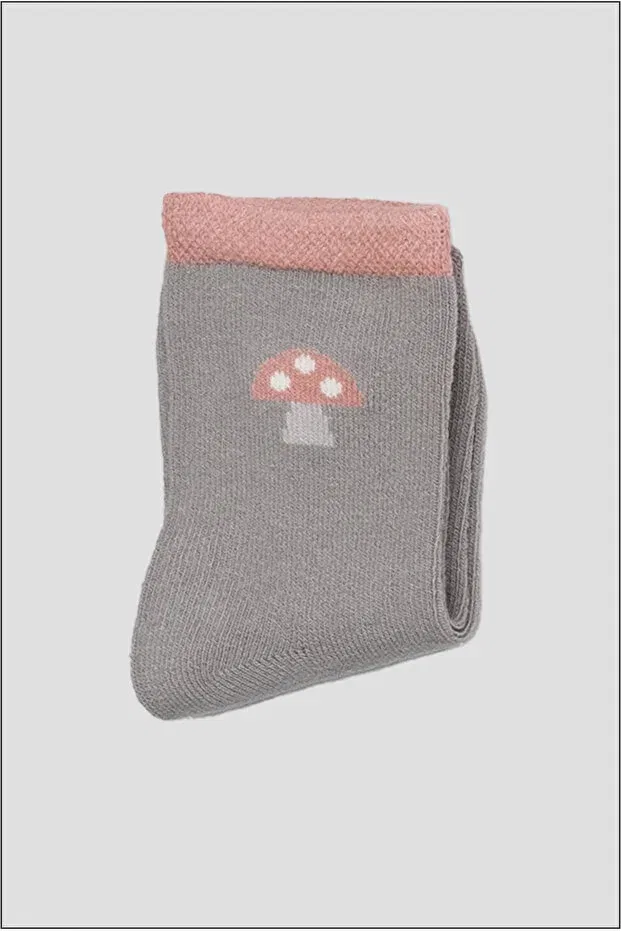 Детские носки с принтом 4 пары Rabbit & Mushroom Defne Baby, Multicolor — фото 3