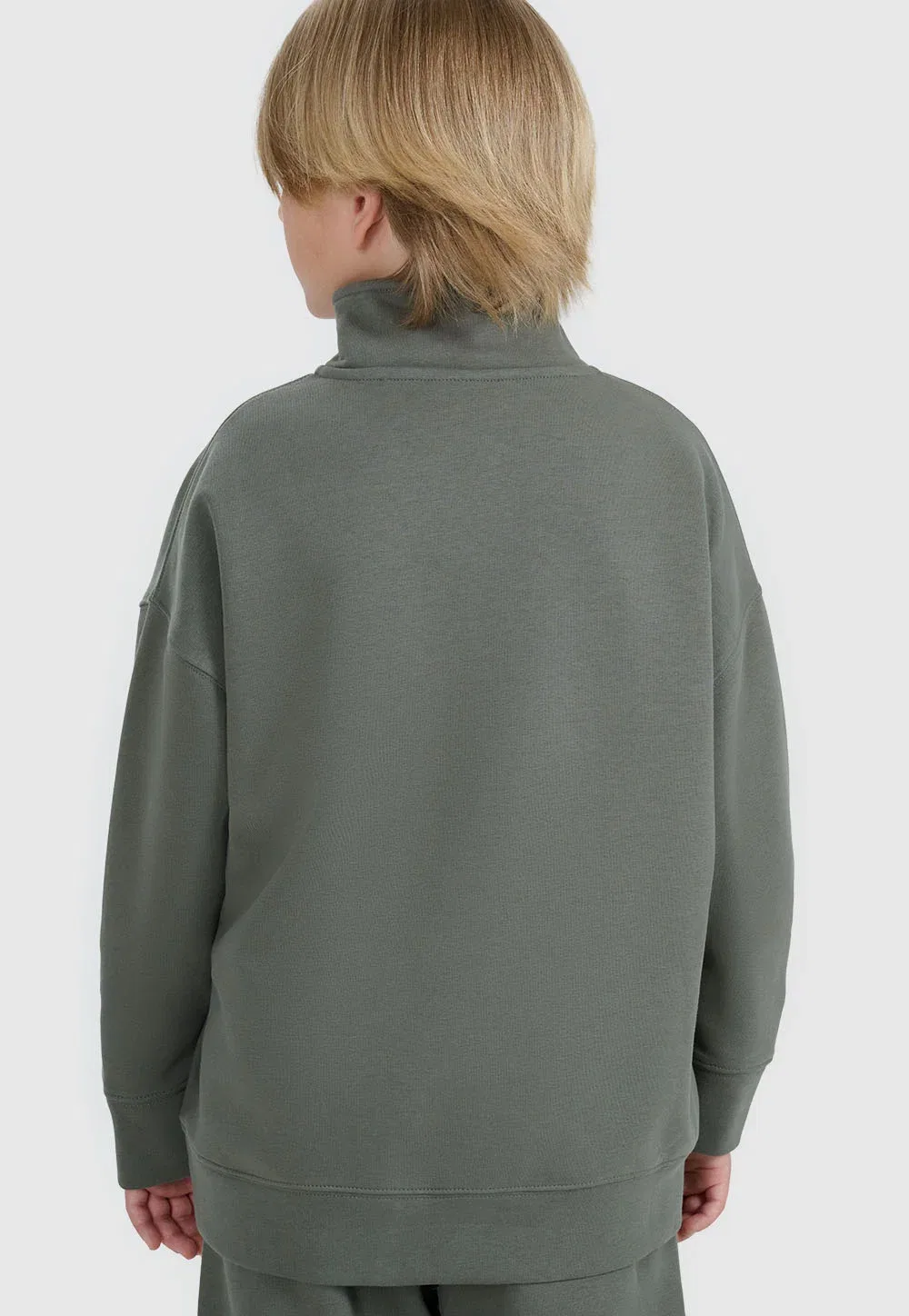 Bluza dresowa ze stójką z zamkiem chłopięca - толстовка 4F, Dark Grey — фото 3