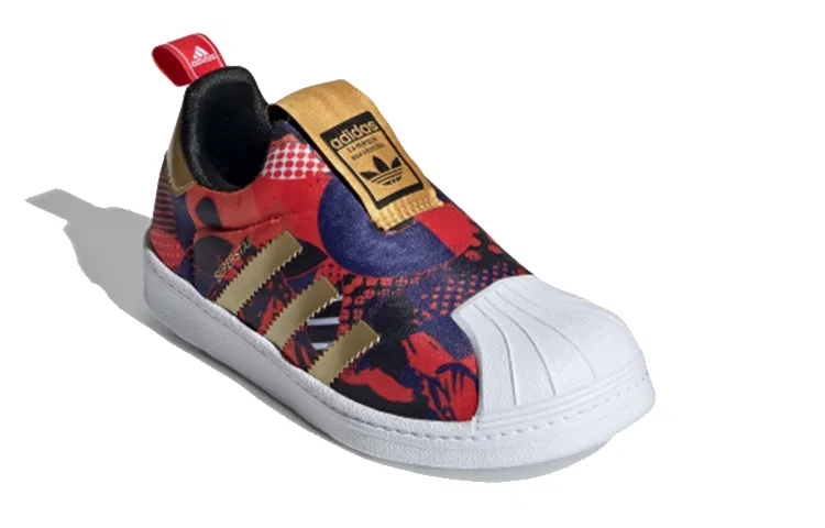 Детские кроссовки для скейтбординга с принтом Superstar 360 C Adidas Originals, Dark Blue Orange — фото 4