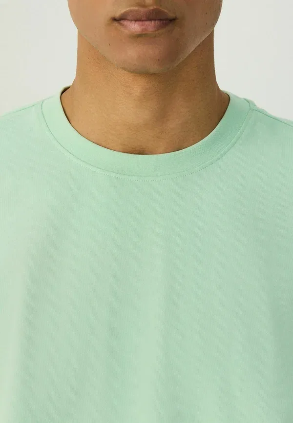 Футболка хлопковая Essential crew neck t-shirt regular fit, Next, Aqua Green, бирюзовый — фото 4