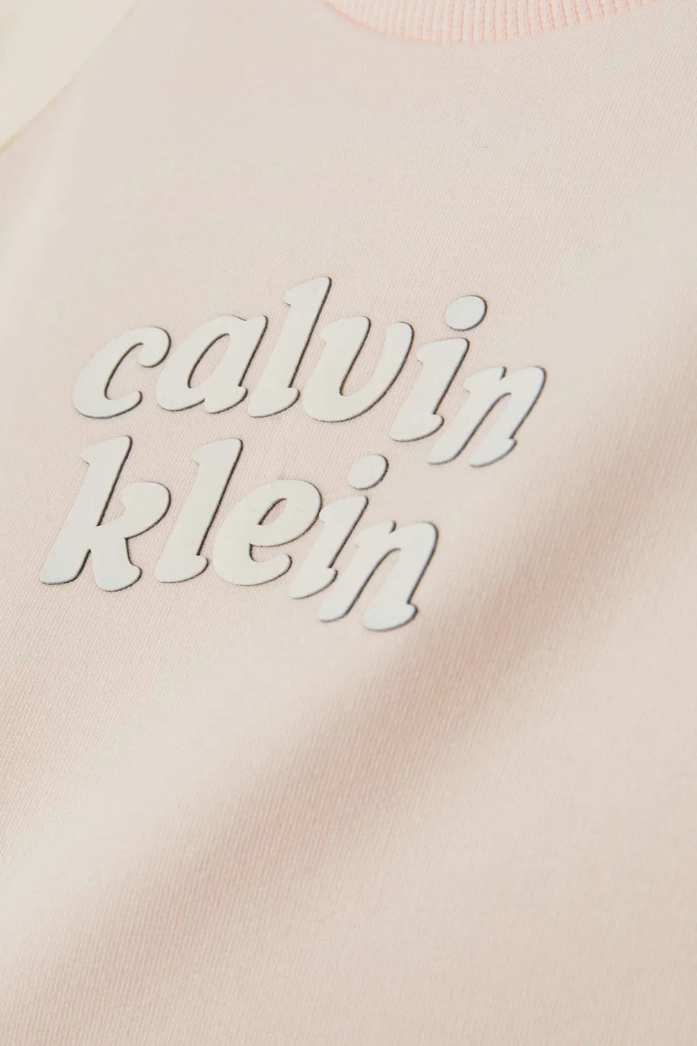 Комплект из футера с длинным рукавом и штанами Calvin Klein, розовый — фото 4