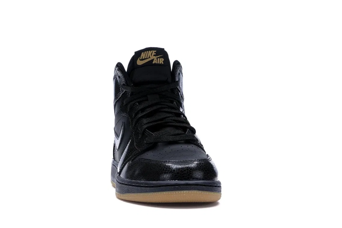 Детские кроссовки Lifestyle с высоким берцем Jordan 1 Retro Jordan, Black/Black-Gum Light Brown — фото 2