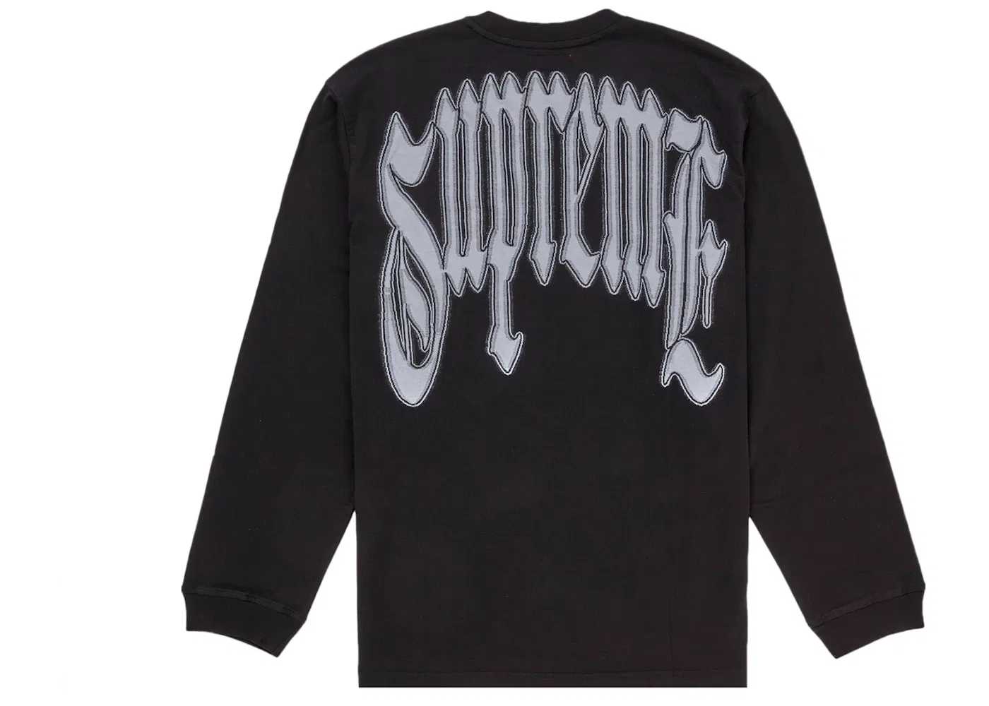 Мужской лонгслив с вязаным логотипом Intarsia L/S Top Supreme, черный