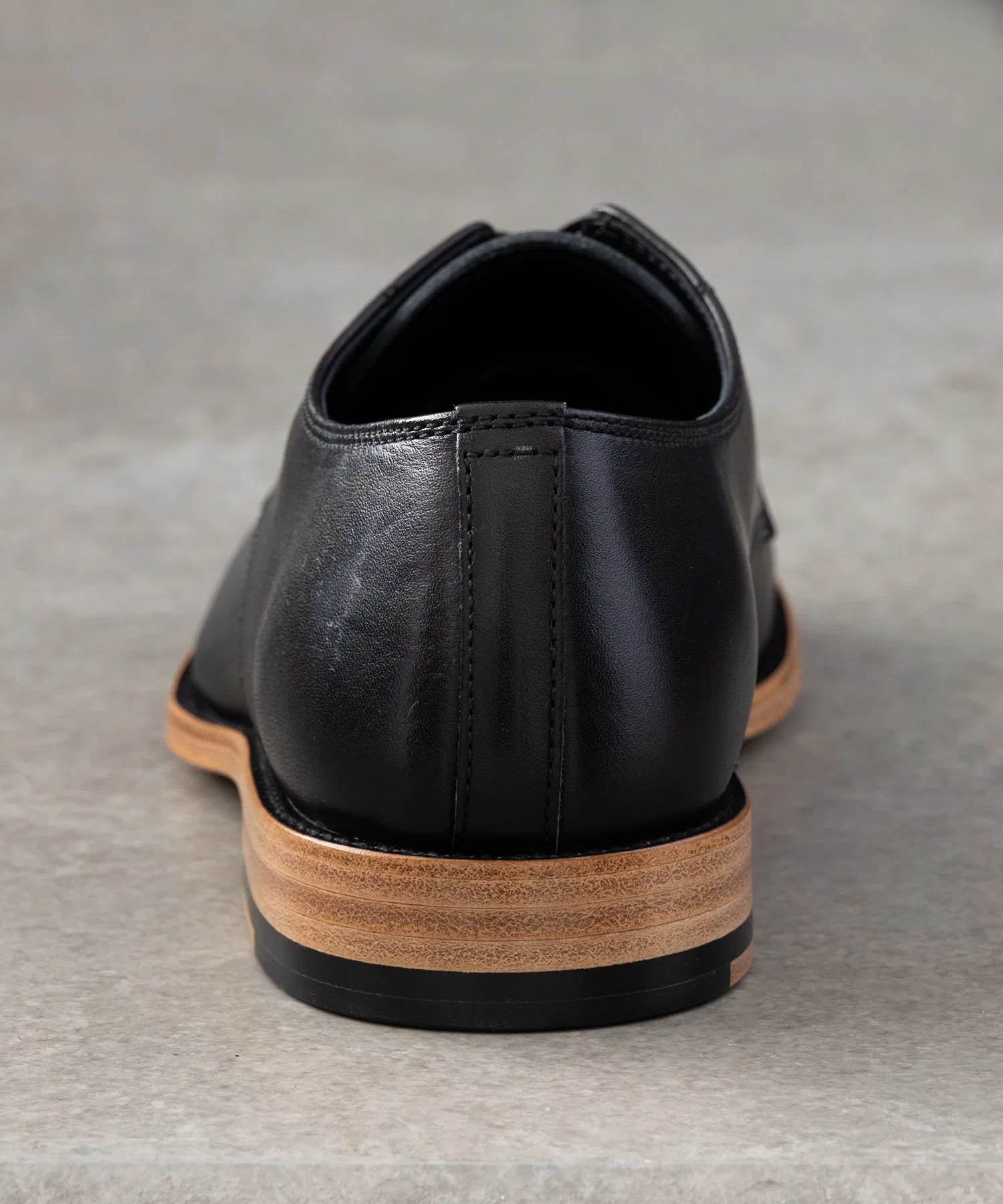Мужские кожаные туфли PADRONE DERBY PLAIN TOE чёрные — фото 3