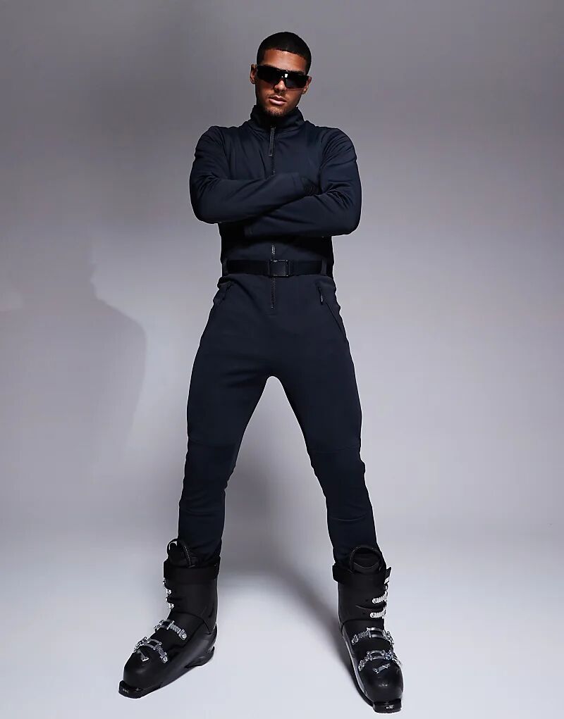 

4505 Ski Icon Водоотталкивающий утепленный горнолыжный костюм с зауженными штанинами черного цвета Asos 4505 Ski & Snow