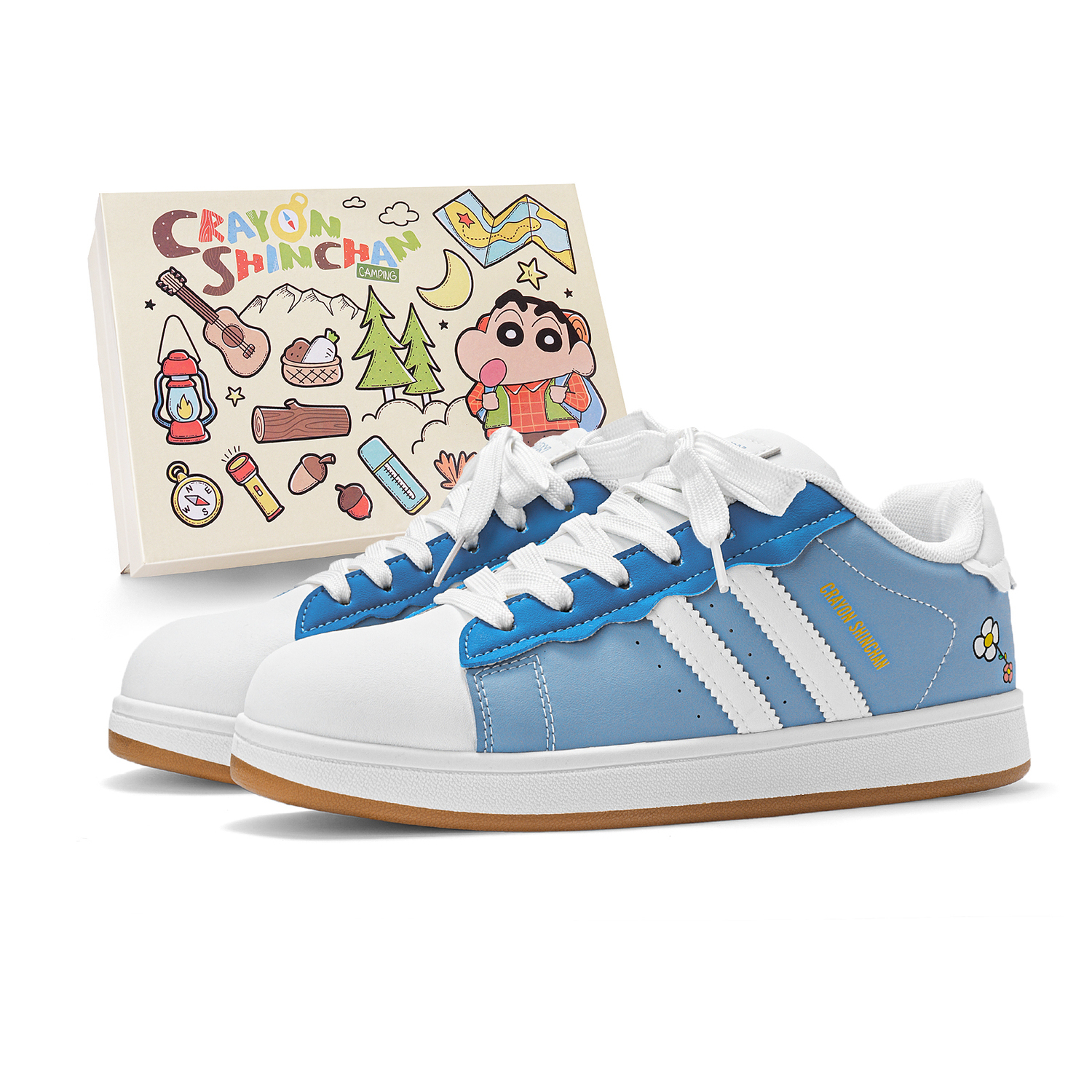 

Crayon Shinchan Низкие скейтерские кроссовки унисекс белые Blue-Box, цвет White Blue-Box
