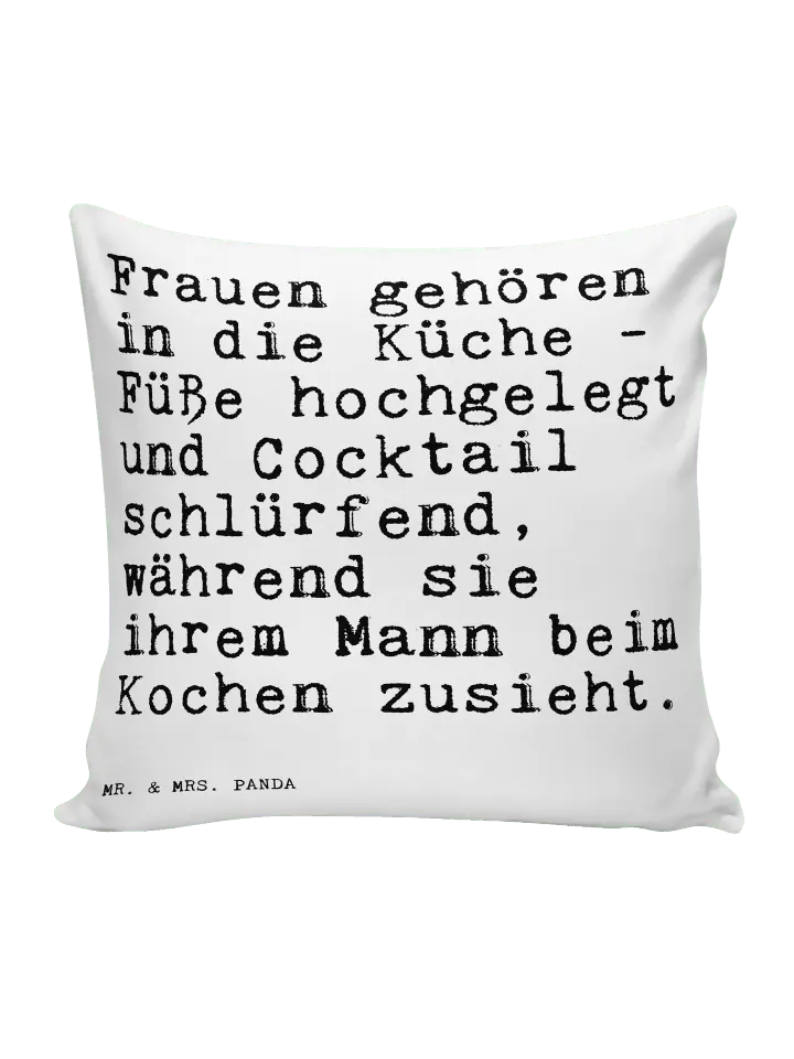 

Подушка Mr & Mrs Panda 40x40 Frauen gehören, белый