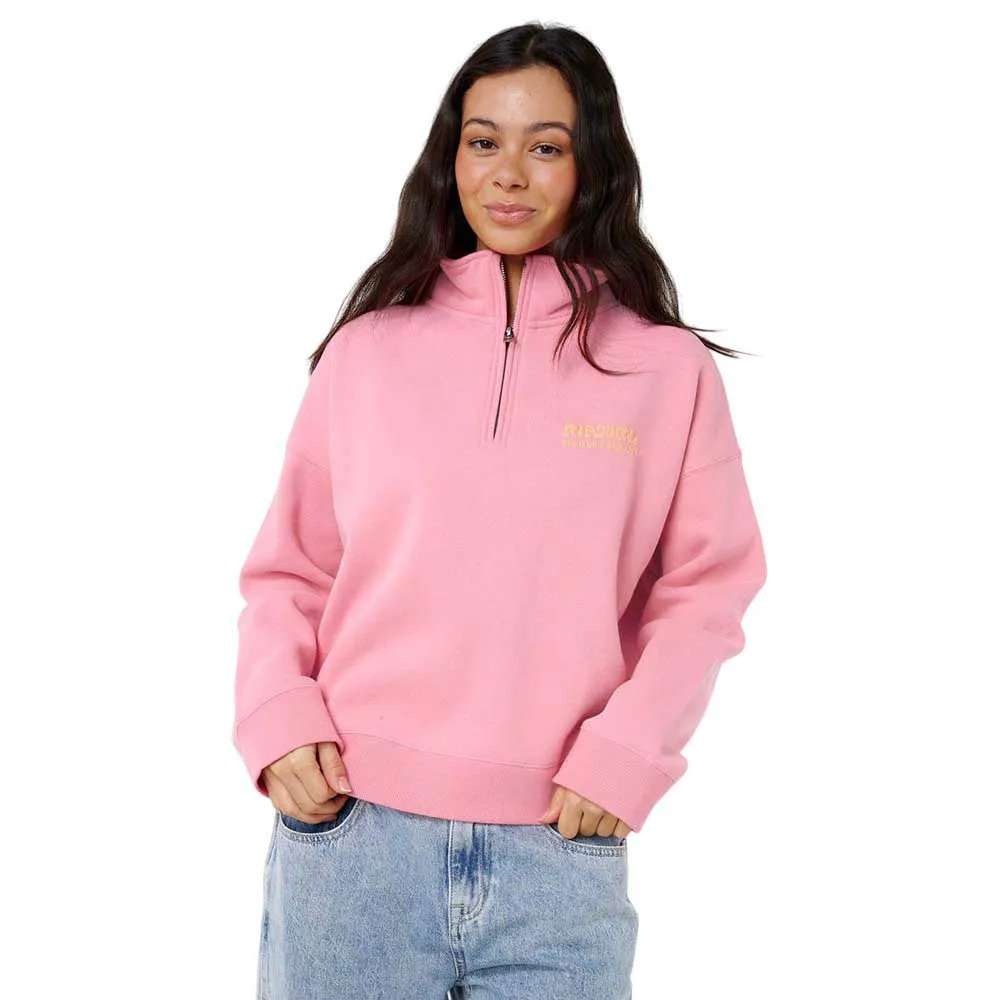 

Толстовка Rip Curl Surf Puff half zip, розовый