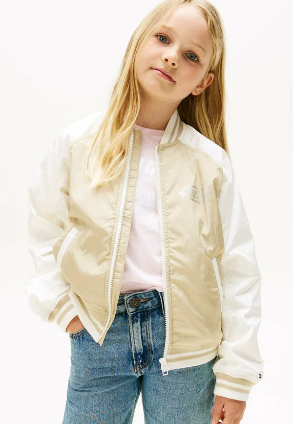 Свободная куртка-бомбер с логотипом на спине Tommy Hilfiger, Silt — фото 2