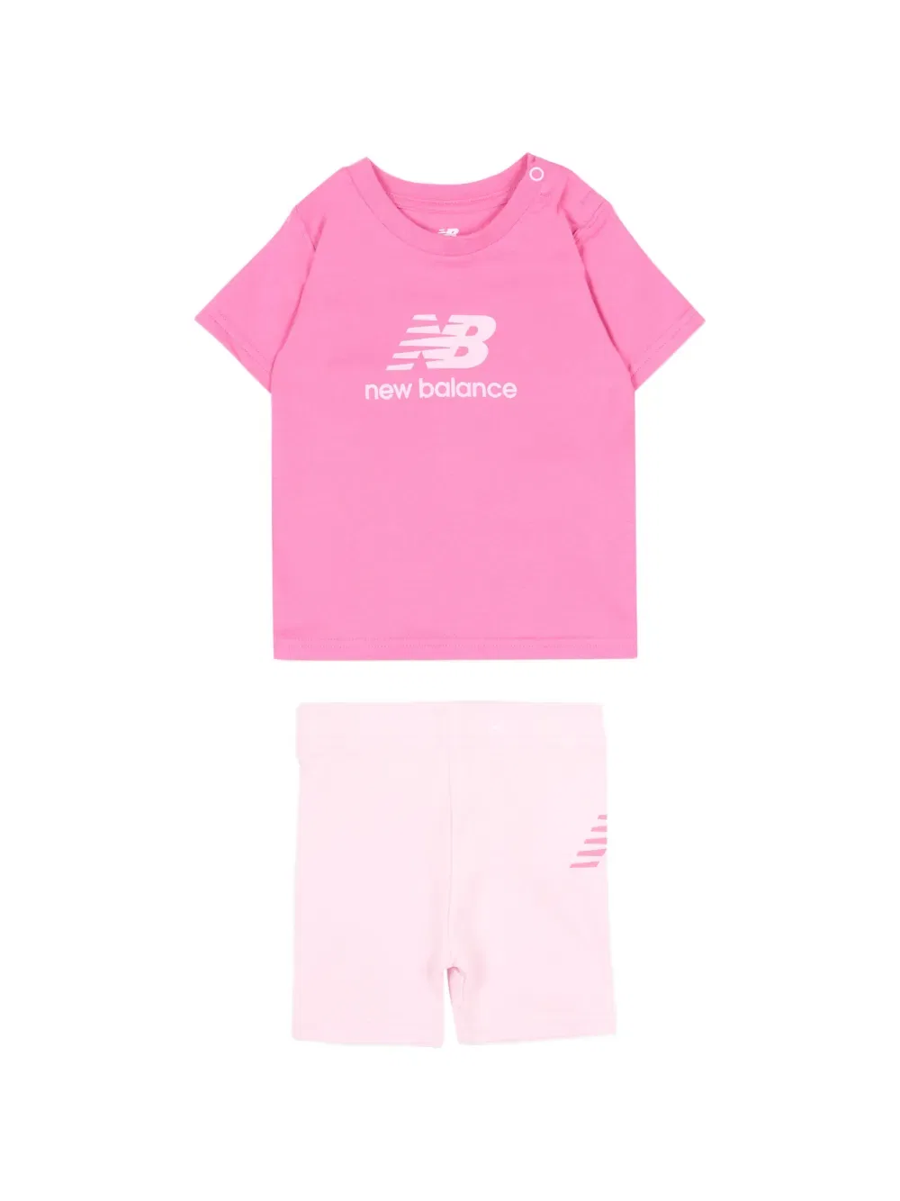 Короткий комплект с логотипом New Balance Kids, розовый