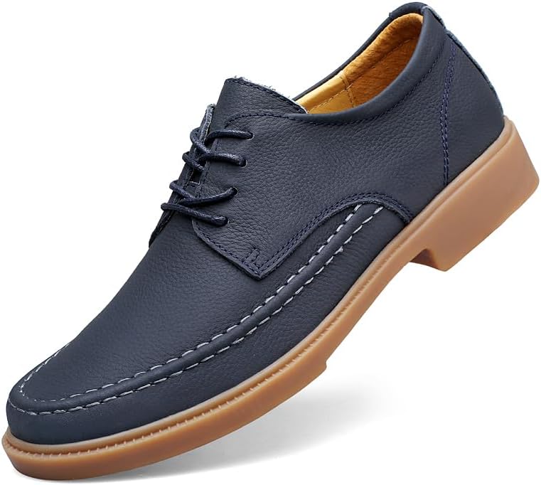 

Мужские стильные классические туфли на шнуровке, повседневные оксфорды для бизнеса и формальных случаев, комфортные дерби на каждый день Meixi Mobile, темно-синий