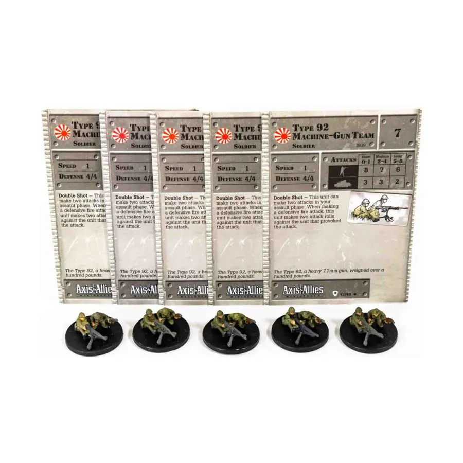 

Пулеметная команда Тип 92 (1939-1945) (У) x5, Axis & Allies - Collectible Miniatures Game - 1939-1945 Singles
