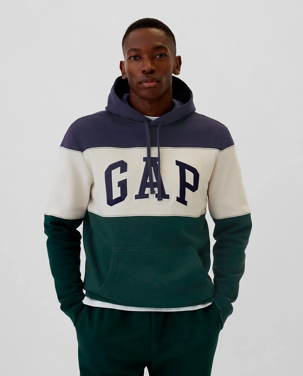 

Мужская толстовка без молнии с капюшоном и логотипом бренда Gap, синий