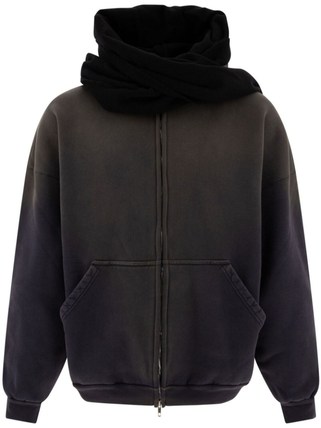 

Balenciaga худи с шарфом, черный