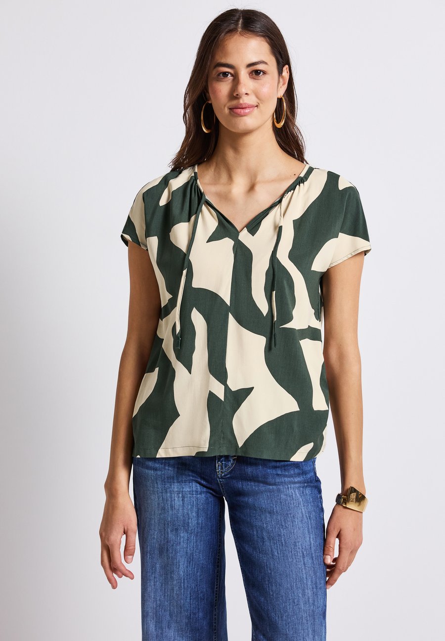 

Футболка Street One Print T-shirt, Grün/Mottled Green, Зеленый, Футболка Street One Print T-shirt, Grün/Mottled Green