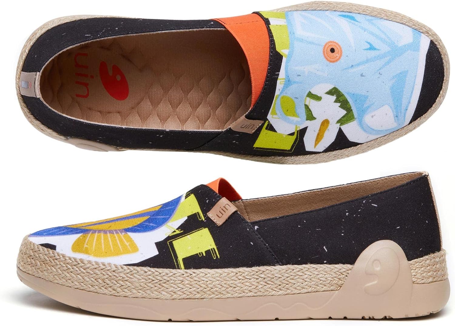 Мужские эспадрильи UIN Slip Ons- легкие прогулочные повседневные лоферы, удобные, с ручной росписью, серия Marbella, Marbellaⅰ-ocean Call 2 — фото 2