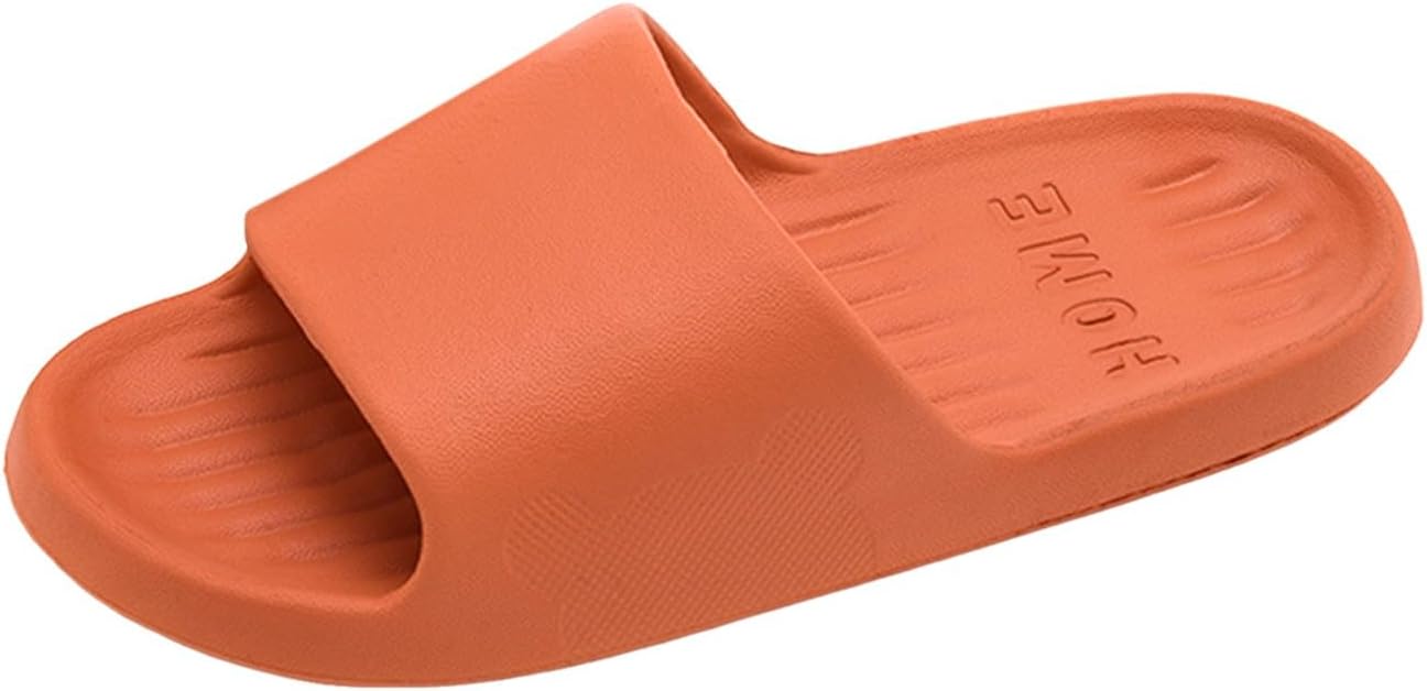 

Тапочки для женщин и мужчин для дома и ванной, для душа, с противоскользящей толстой подошвой, облачные пляжные летние шлепанцы для улицы Generic, оранжевый