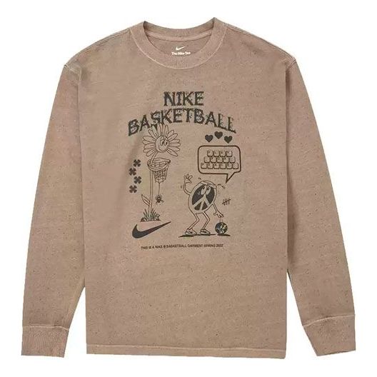 

Футболка Men's Nike Printing Loose Sports Long Sleeves Brown T-Shirt DN3045-102