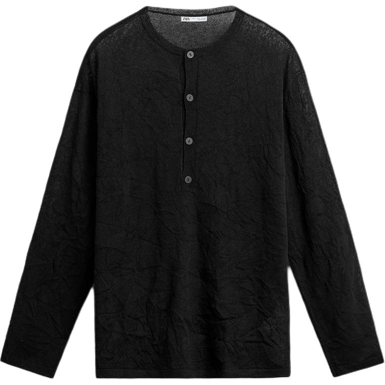 

Трикотажная футболка мужская черная ZARA