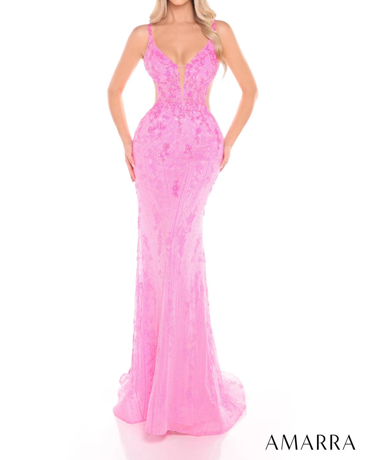 

Розовое сверкающее платье с блестками AMARRA