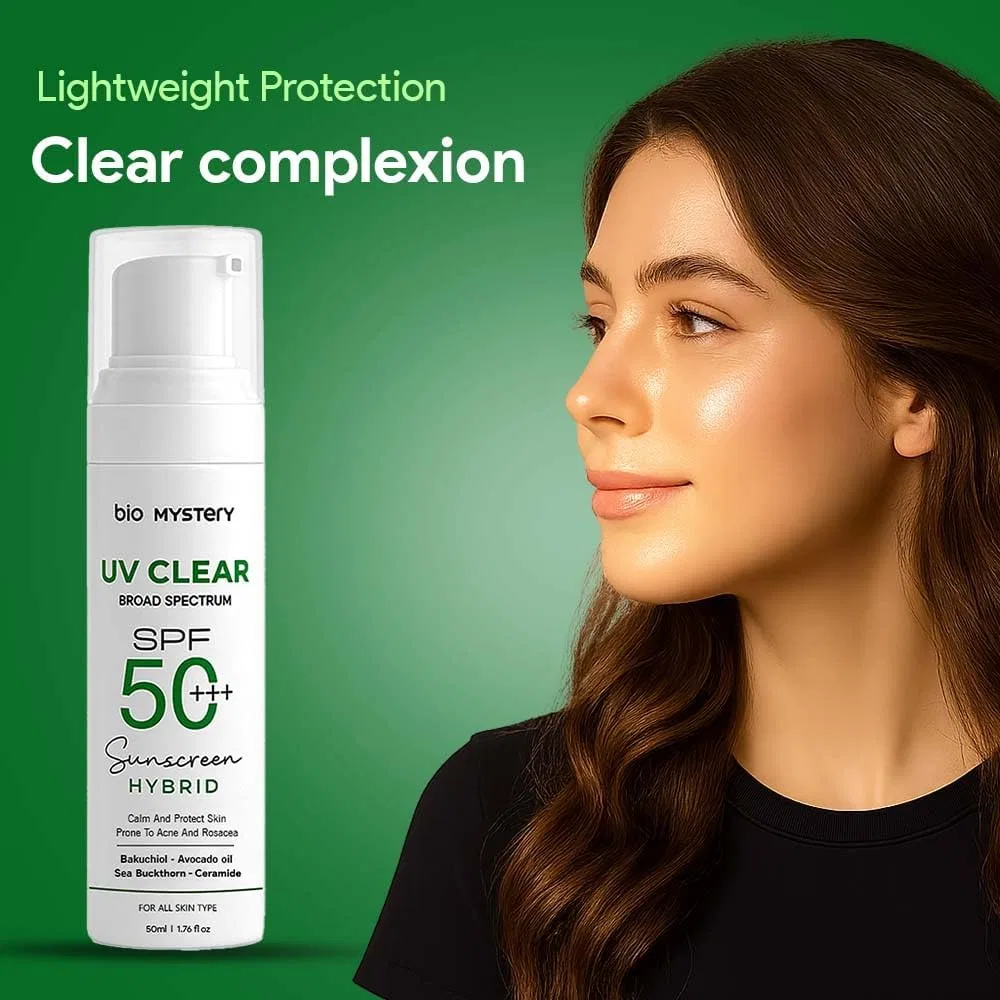 Солнцезащитный лосьон для лица Clear Face SPF 50+++, Bio Mystery, 50 мл, матовый финиш — фото 2