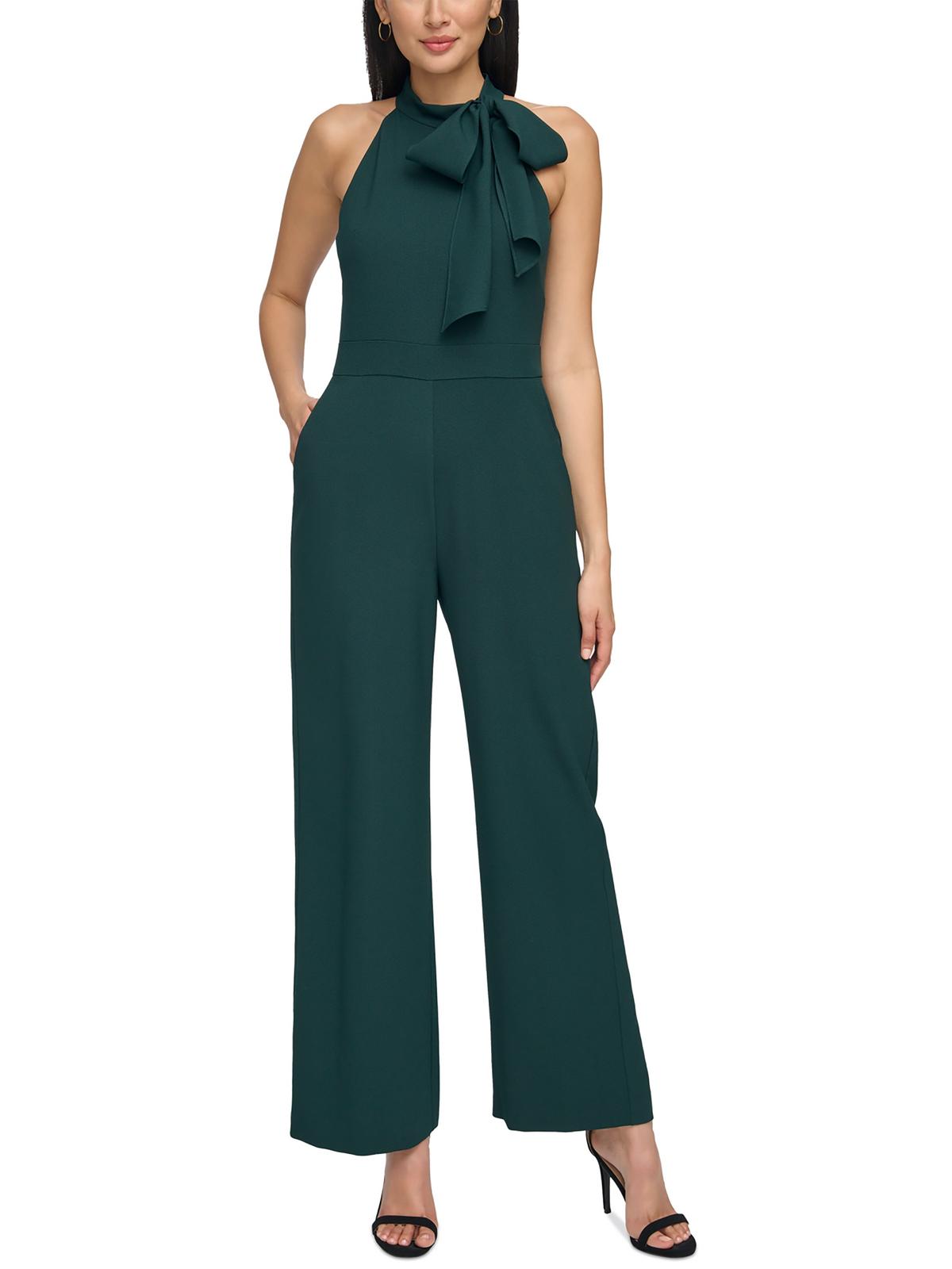 

Женский креповый комбинезон с бантом Vince Camuto, цвет hunter