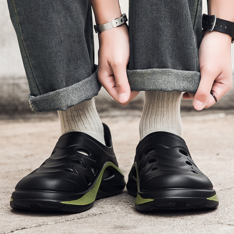 CariteSport Клоги мужские черно-зеленые, цвет Black Green — фото 2