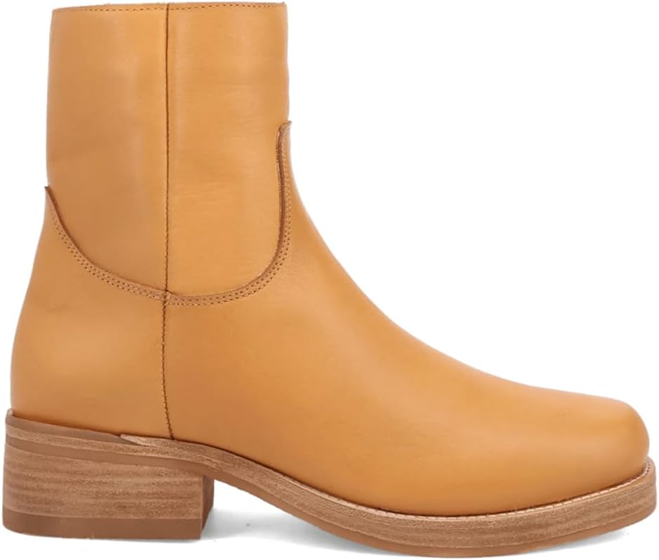 

Мужские повседневные ботинки Dingo Mens Banner с круглым носком и молнией, средней высоты, желтые