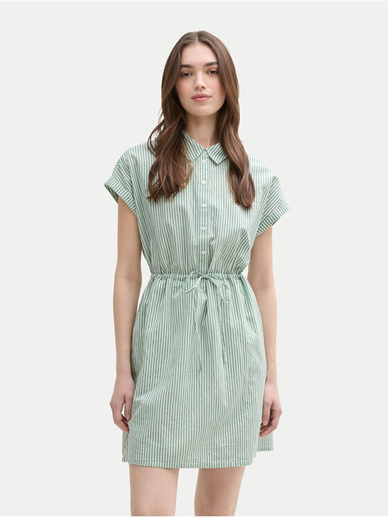 

Платье-Рубашка стандартный крой 1045766 Tom Tailor Denim, зеленый