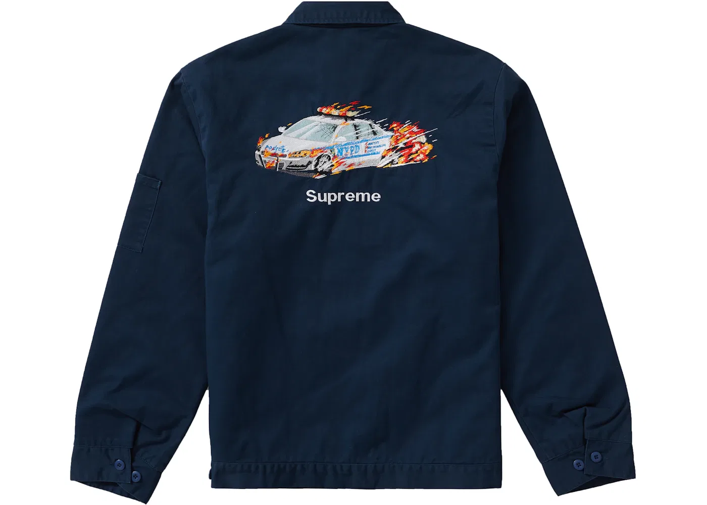 Мужская куртка с вышивкой Cop Car Supreme, Light Navy — фото 3