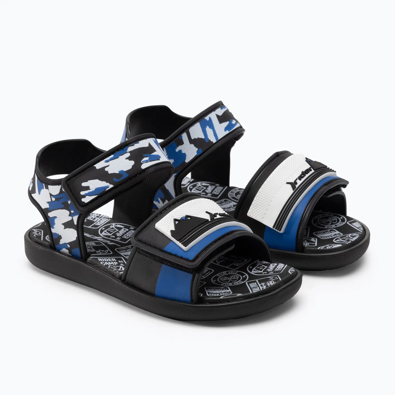 Детские сандалии с закрытым мыском Rt I Papete Baby Rider, Цвет Schwarz Blau Weiss — фото 4