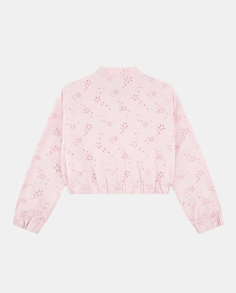 Детская куртка-бомбер с металлическими люверсами Abercrombie Kids, Rosa — фото 2