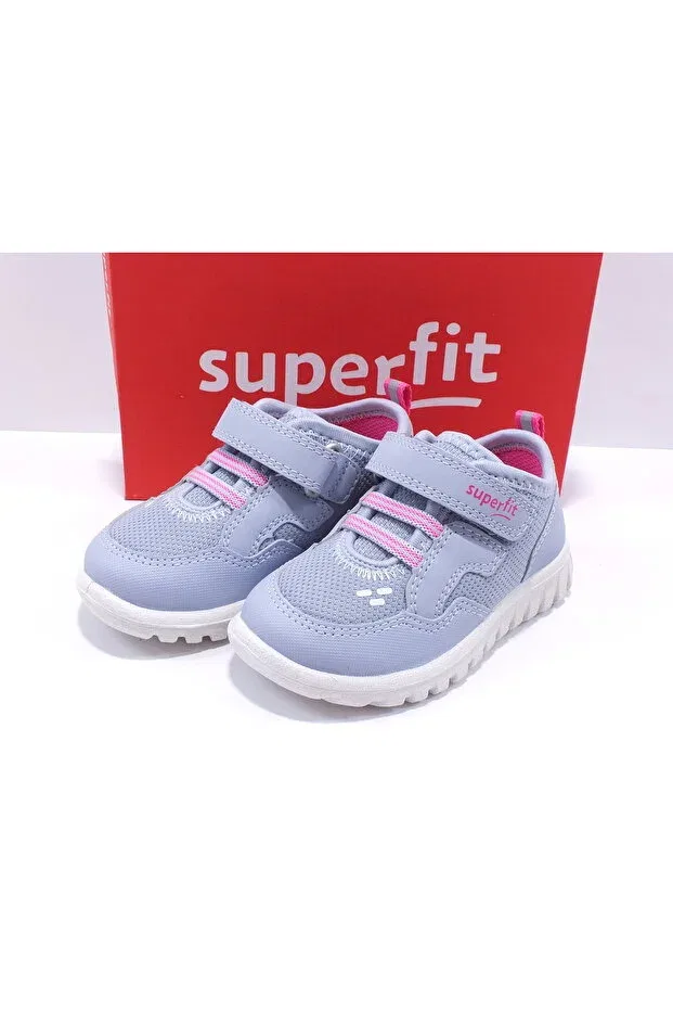 Детские спортивные кроссовки для девочек из текстиля Superfit, Gray — фото 2