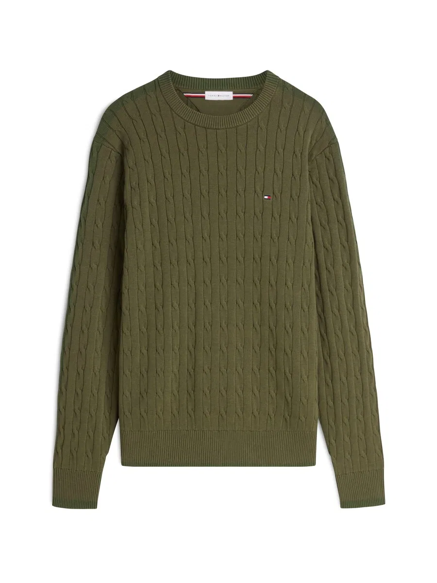 Свитер TOMMY HILFIGER 'Classic' оливкового цвета
