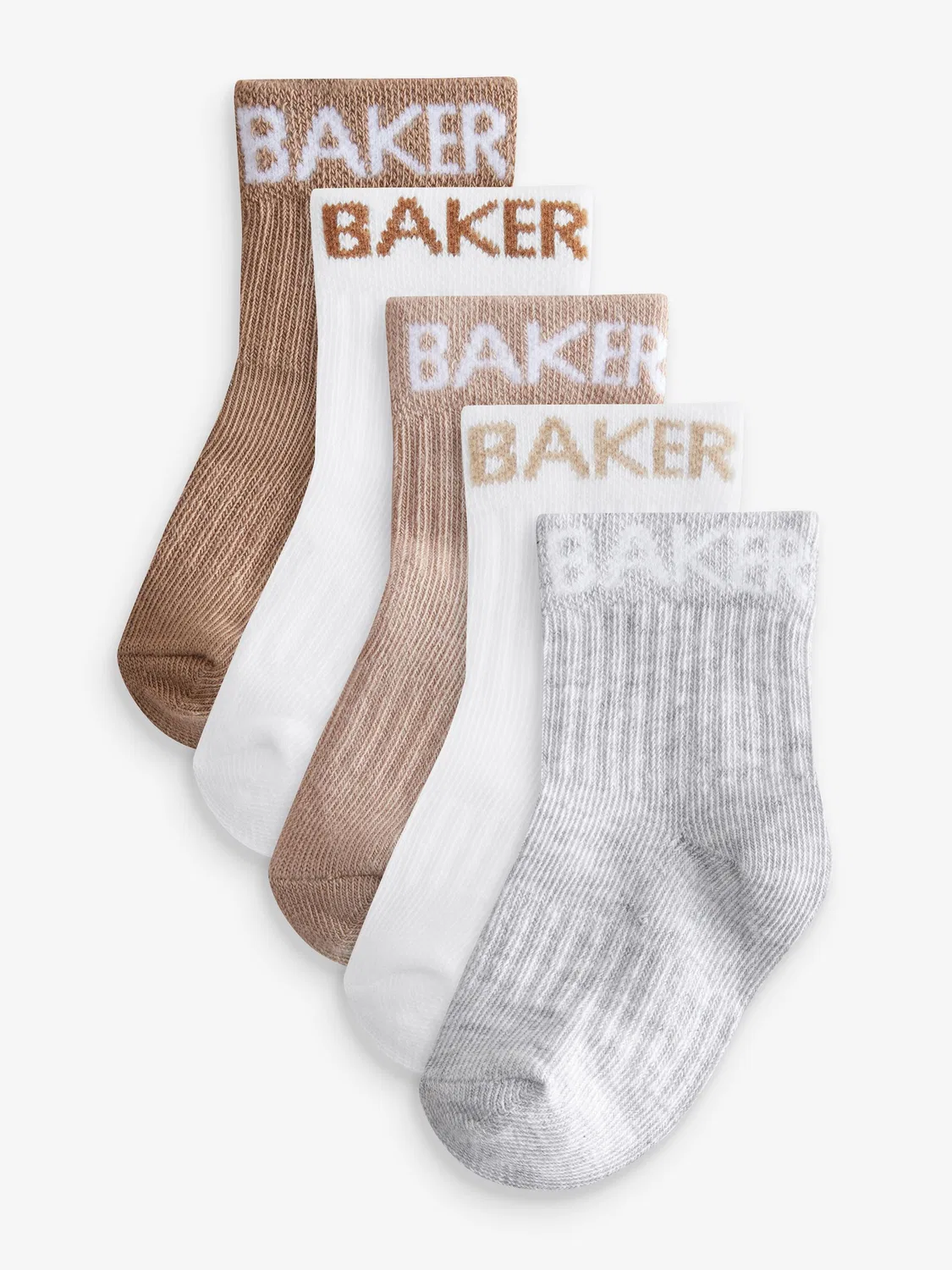 Носки 5 пар, хлопковые, Baby Socks Baker by Ted Baker, нейтральный