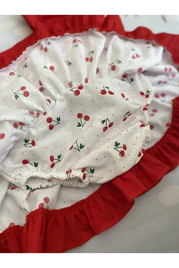 Детский комбинезон для девочек с принтом Mini Kids Baby, Red — фото 4