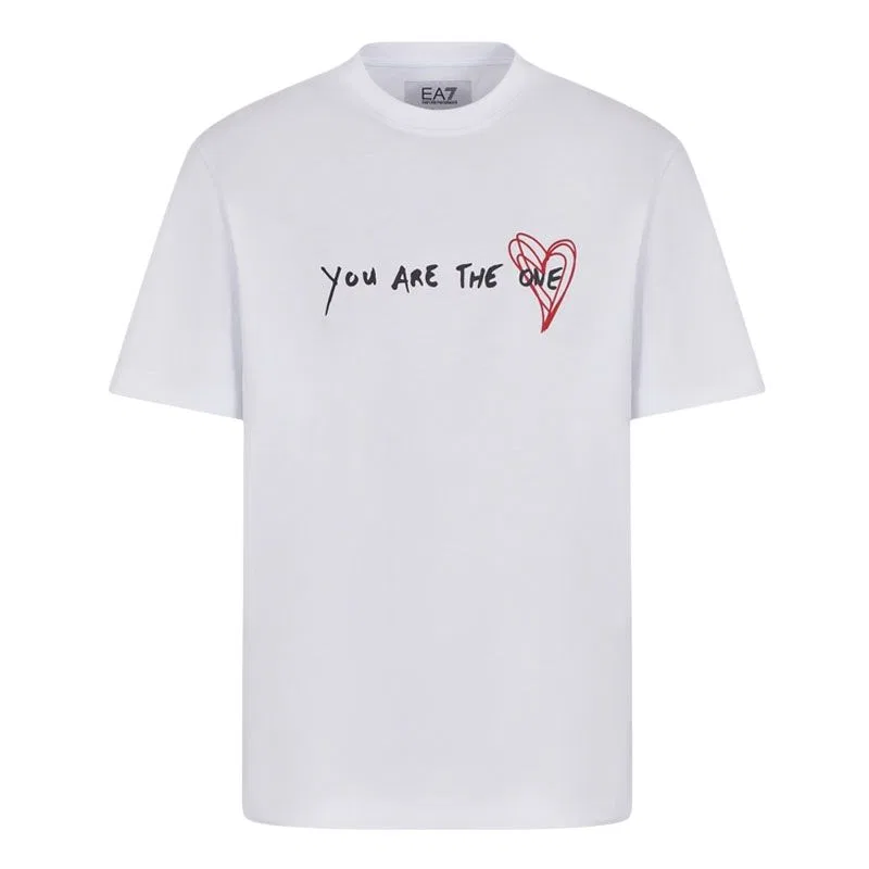 Футболка с принтом EMPORIO ARMANI, Cream White