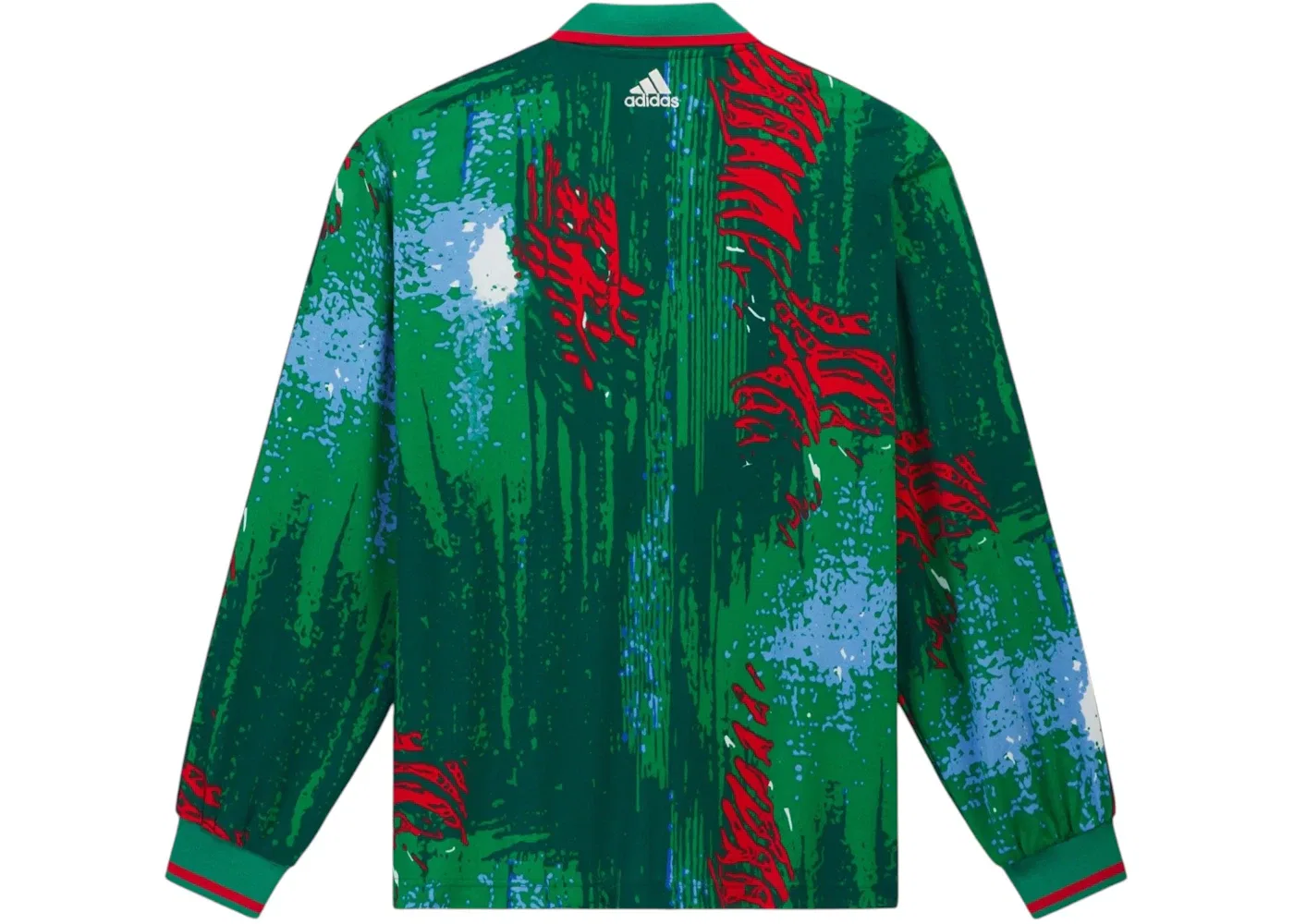 Мужская футболка с длинным рукавом с принтом Adidas x Brain Dead x Disney Jersey, Red Bold Green Blue — фото 2