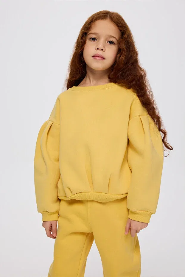 Детские свитшот для девочек с длинным рукавом Panço, Yellow — фото 3
