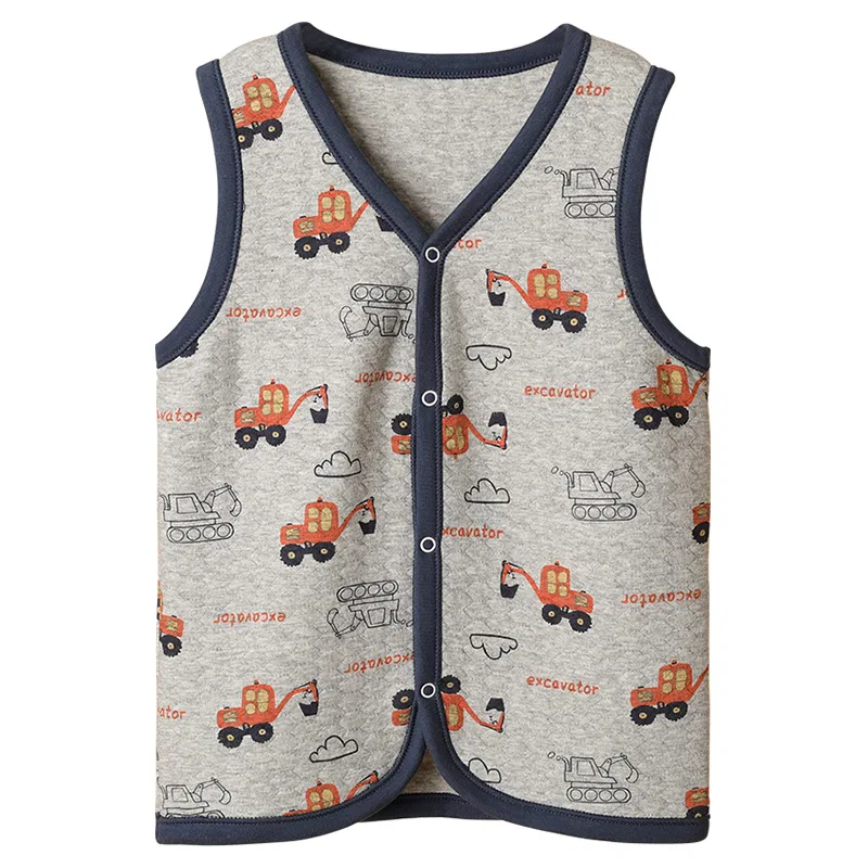 Детский жилет без рукавов Red bean, Medium Heather Gray